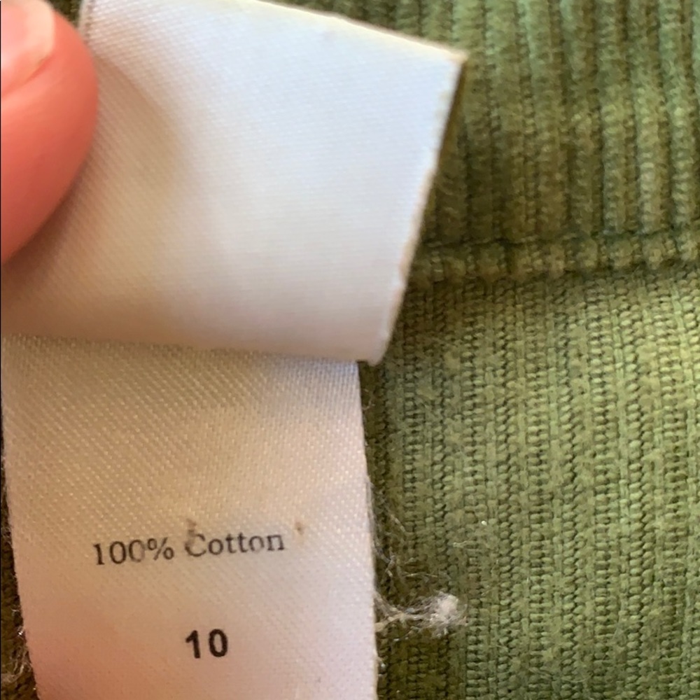 Apple green corduroy jacket Garnet Hill - Picture 8 of 13